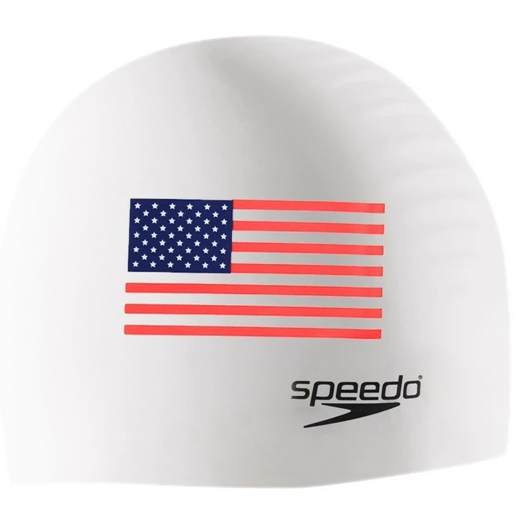 Speedo Silicone Flag Cap - White - 2023 1 Speedo Silicone Flag Cap - White - 2023