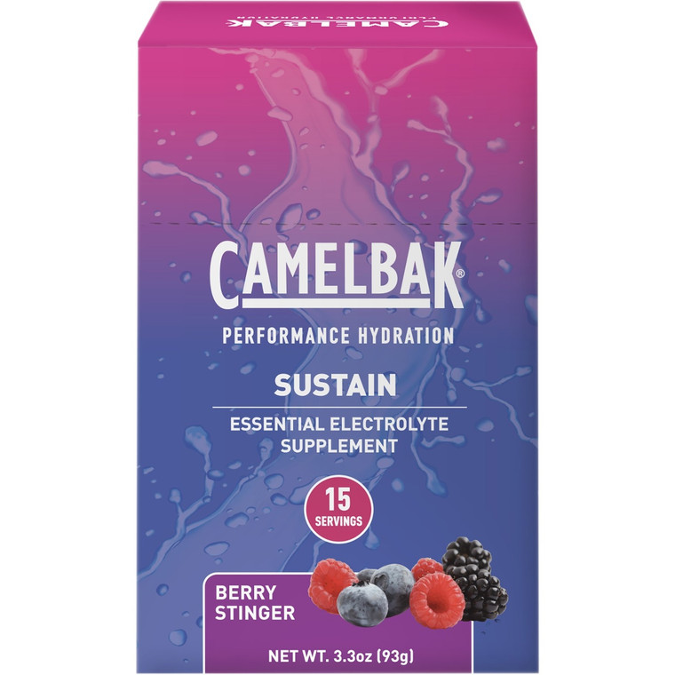 Camelbak Sustain Electrolyte Hydration Supplement Tear Sticks - 15 Servings Camelbak Sustain Electrolyte Hydration Supplement Tear Sticks - 15 Servings -tyr-shop berrystinger 90434.1643123380