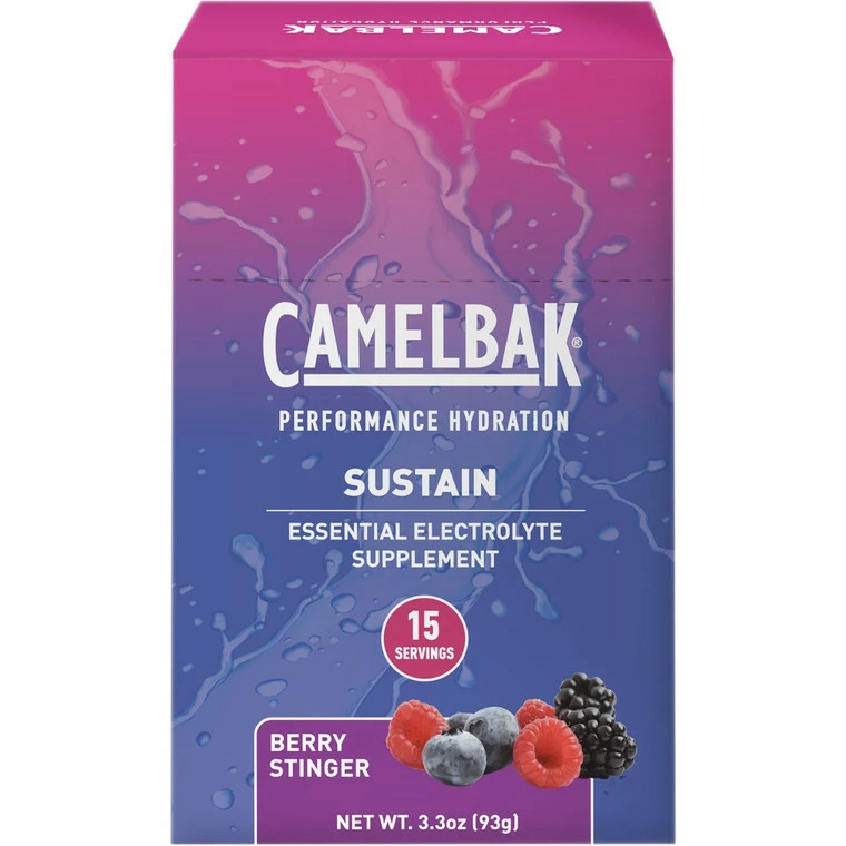 Camelbak Sustain Electrolyte Hydration Supplement Tear Sticks - 15 Servings 1 Camelbak Sustain Electrolyte Hydration Supplement Tear Sticks - 15 Servings