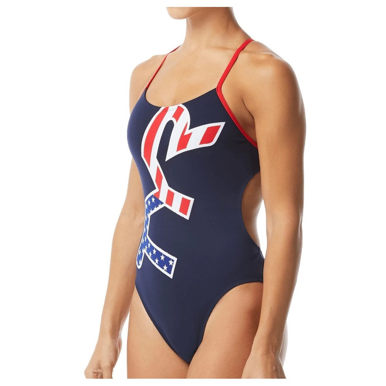 TYR Women's TYR Big Logo USA Cutoutfit Swimsuit - 2021 TYR Women's TYR Big Logo USA Cutoutfit Swimsuit - 2021 -tyr-shop front 89548.1562869502